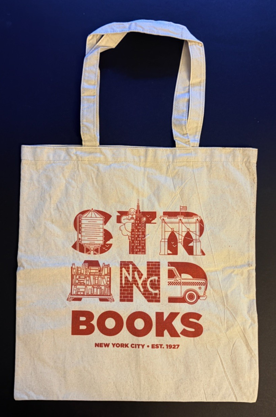 Strand Bookstore NYC Canvas Tote Bag - 18 Miles of Books - Large